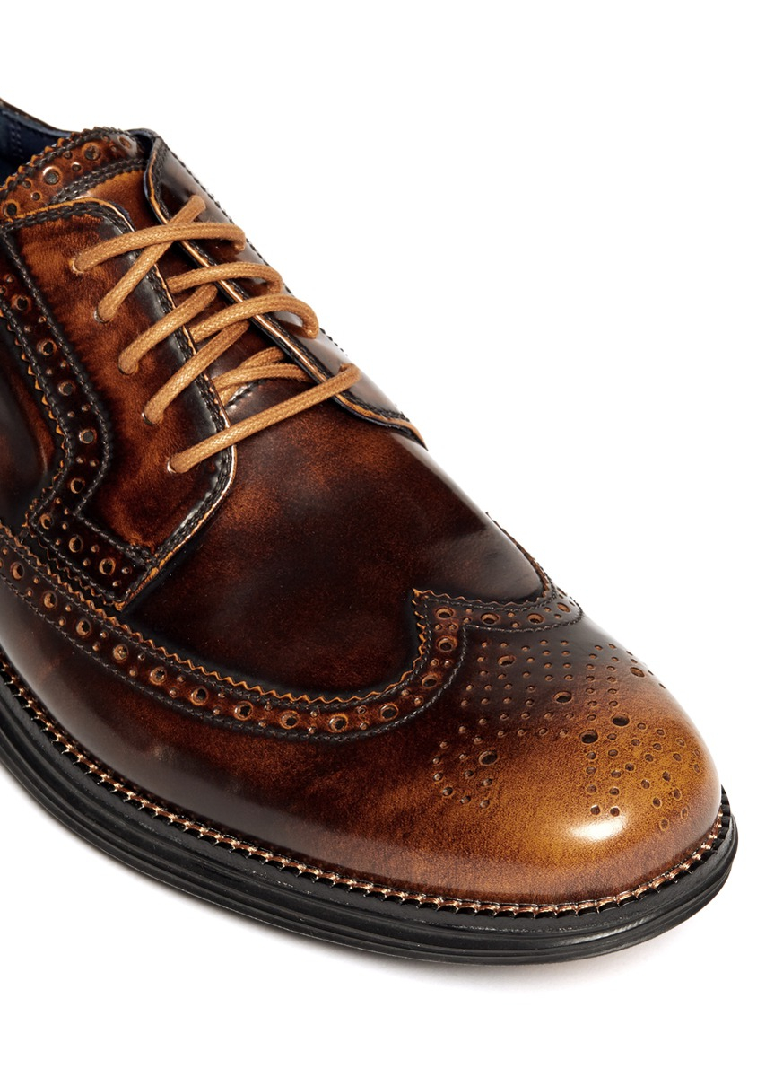Cole Haan Lunargrand Wingtip in Brown for Men Lyst Cole Haan Lunargrand Wingtip in Brown for Men Lyst