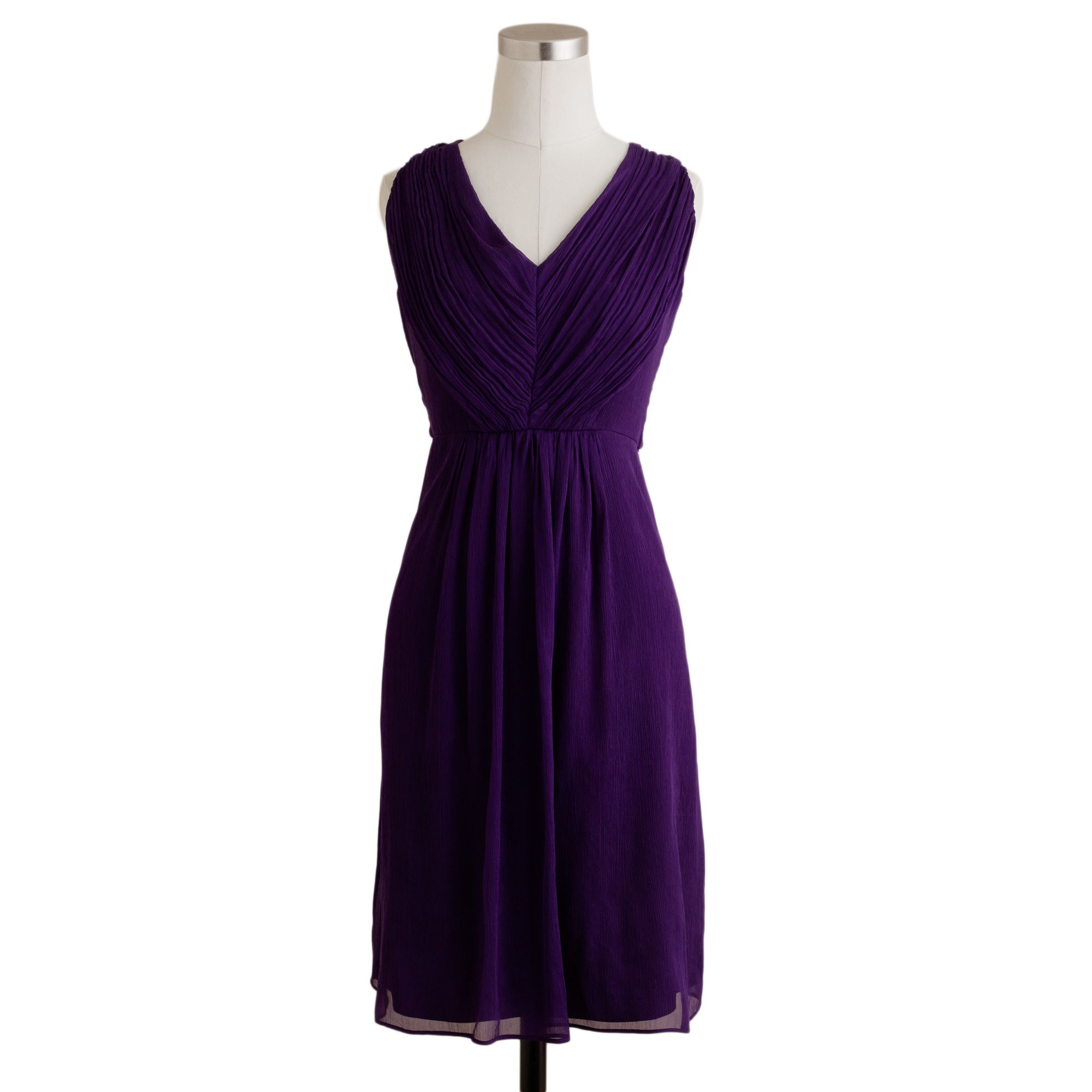 J.crew Louisa Dress in Silk Chiffon in Purple | Lyst