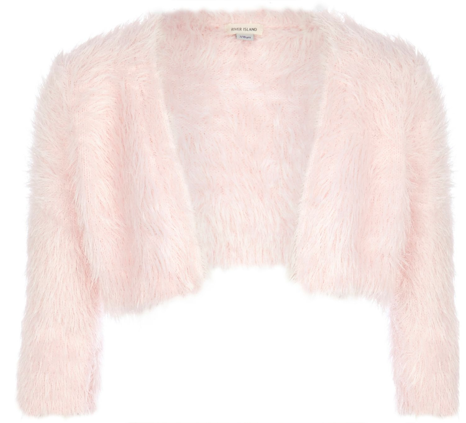 River Island Girls Pink Fluffy Shrug Cardigan Lyst