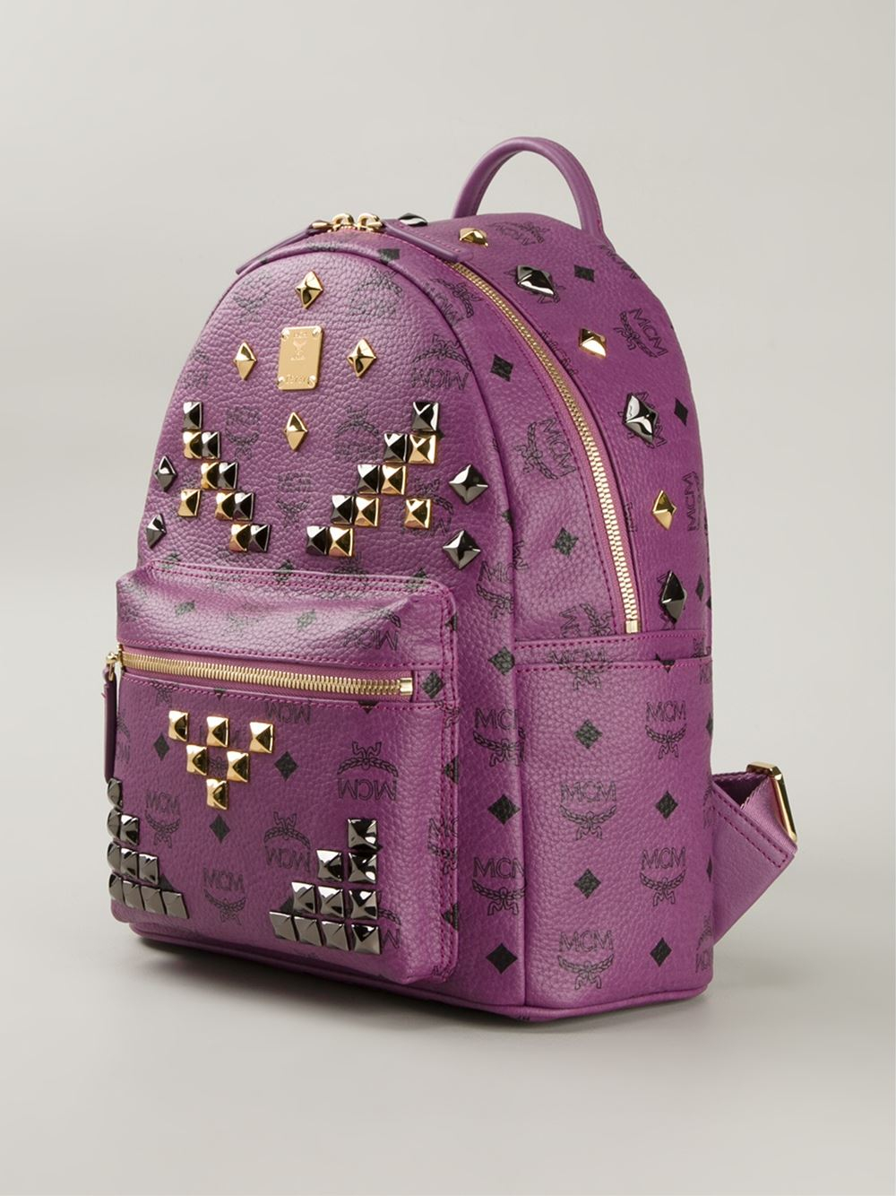 mcm purple backpack