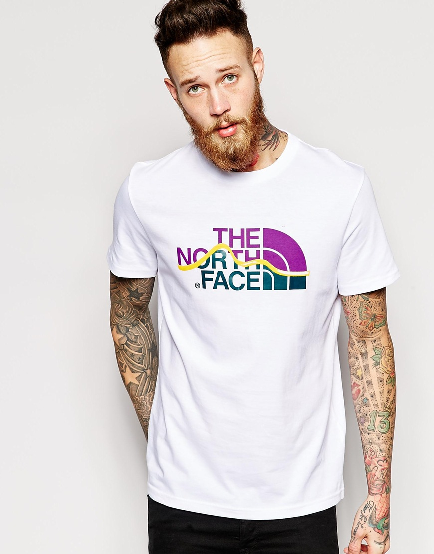 north face mountain line t shirt