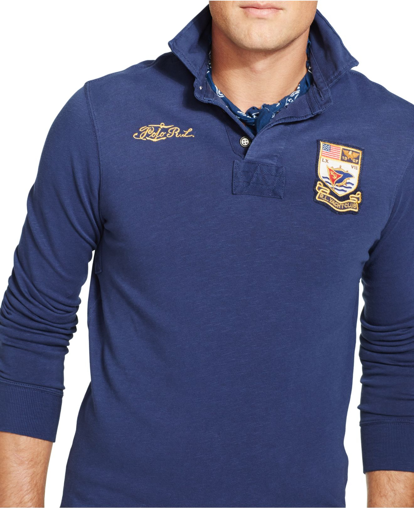 Polo ralph lauren Big And Tall Varsity Jersey Rugby Shirt in Blue for 