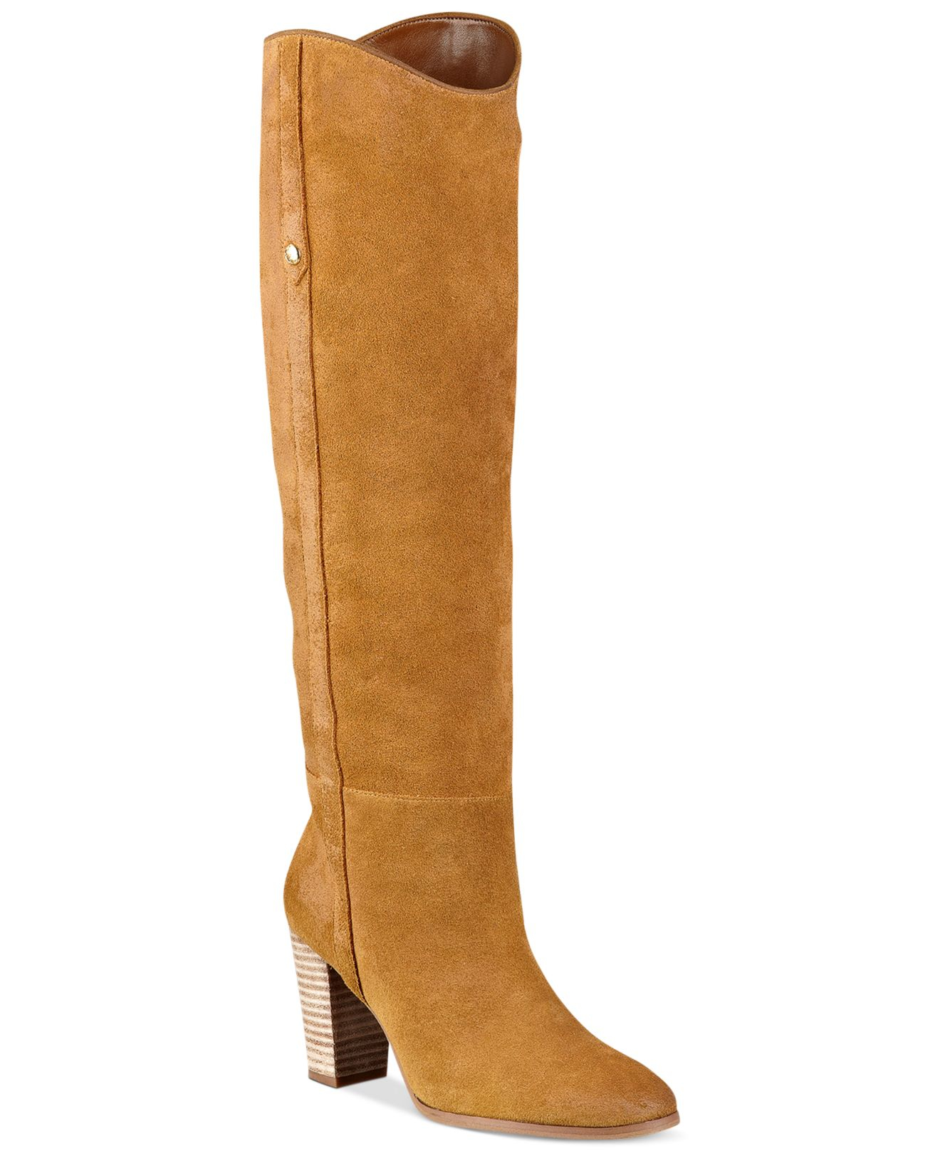 Guess Women's Honon Suede Tall Boots in Natural - Lyst