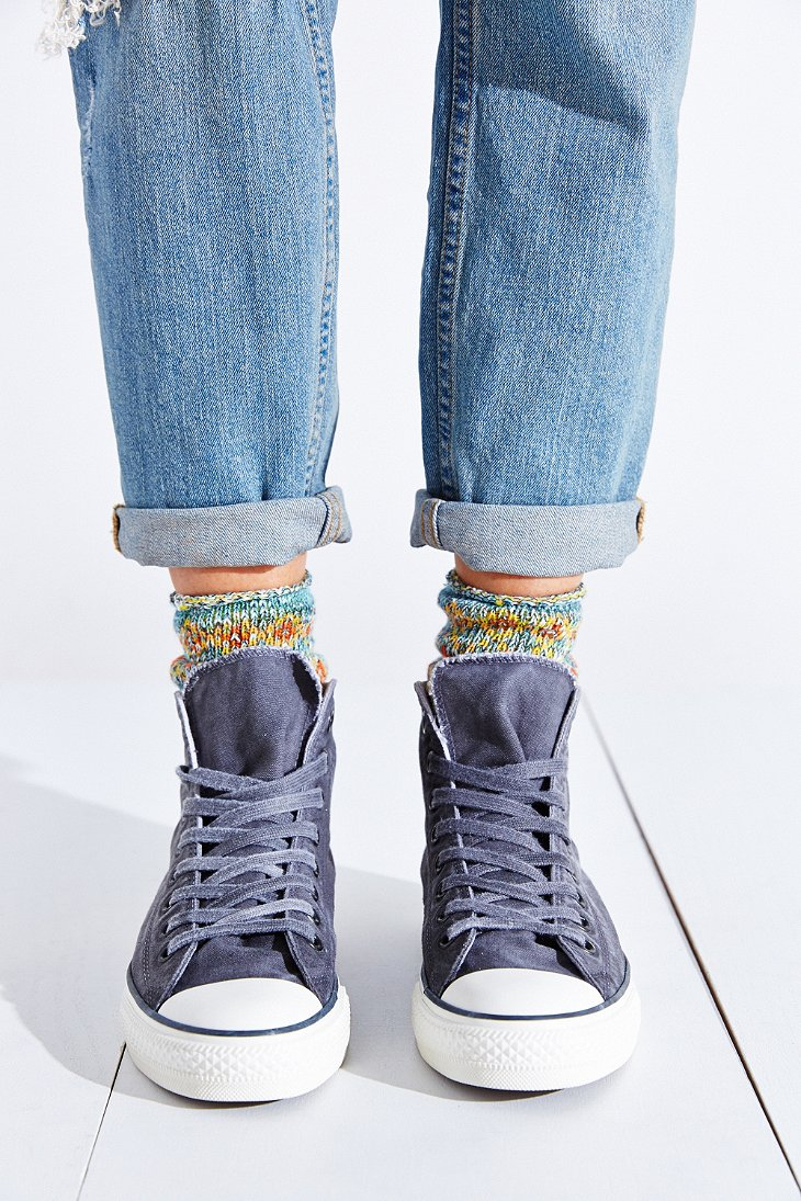 converse chuck taylor all star washed chambray high top