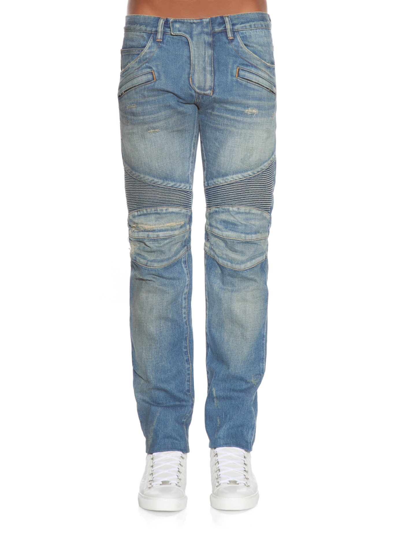 light blue balmain jeans