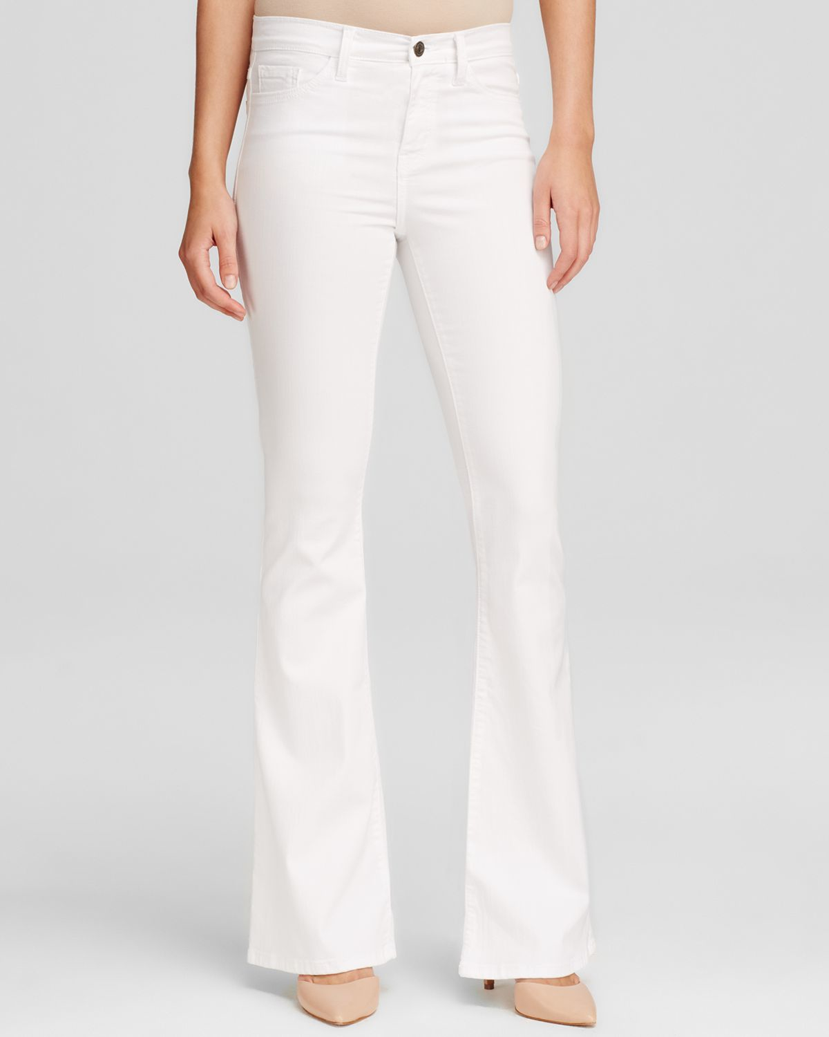 Flying Monkey Flared Jeans In White | Lyst