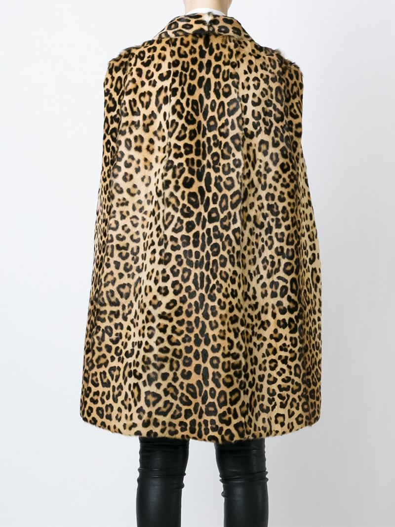 Leopard print cape coat Clearance