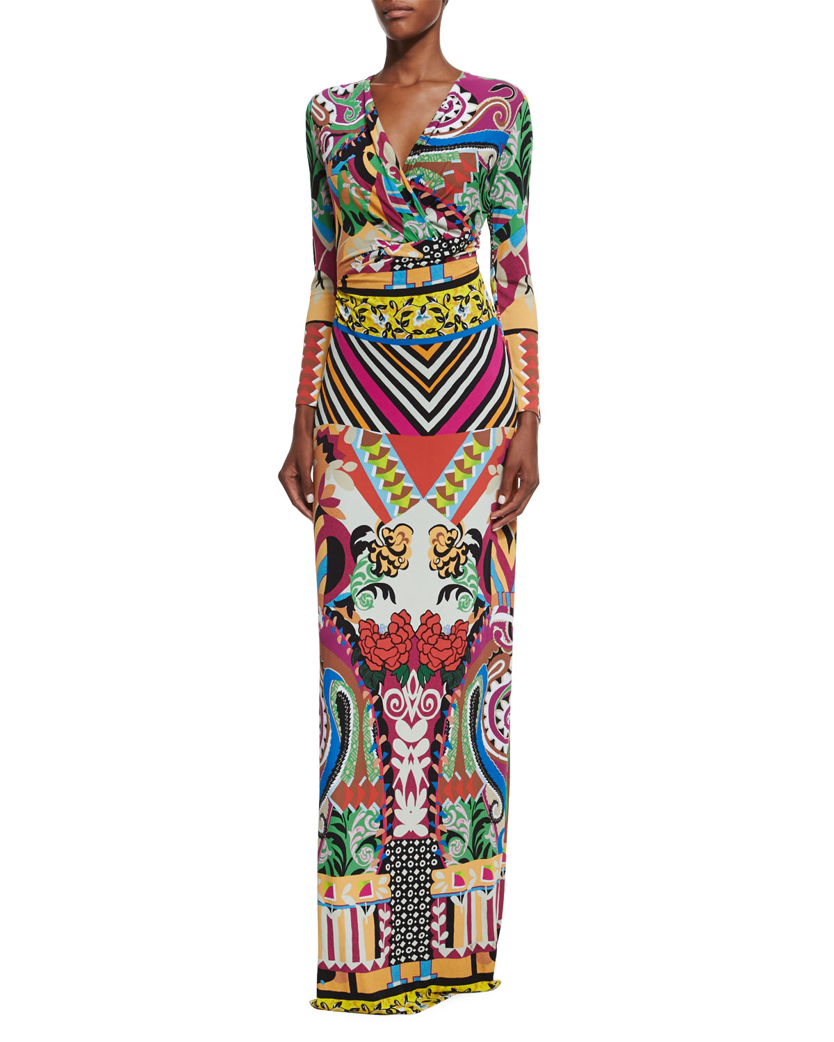 multi print maxi dress