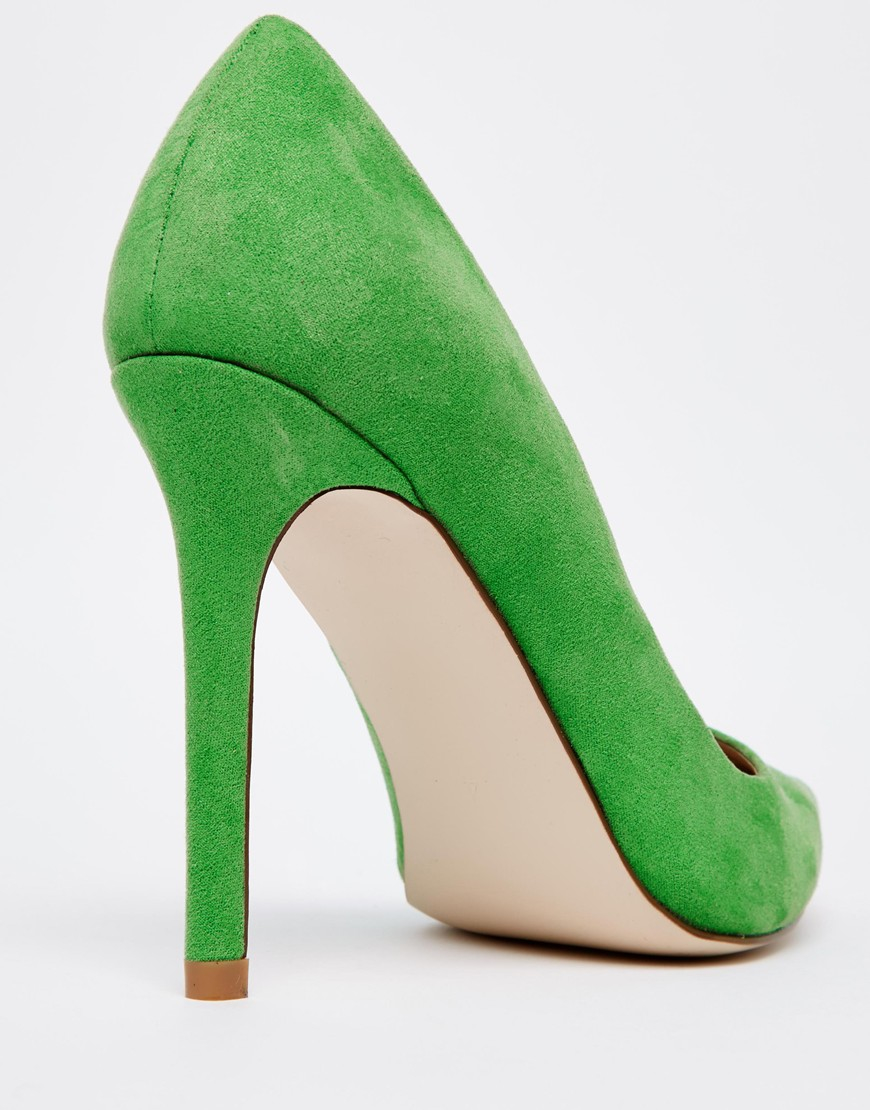 Asos Peru Pointed High Heels In Green Lyst