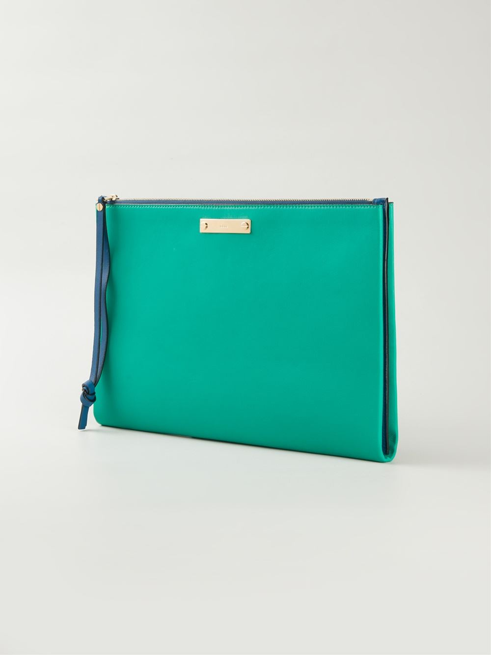 chloe marcie replica handbags - Chlo Classic Clutch in Green | Lyst