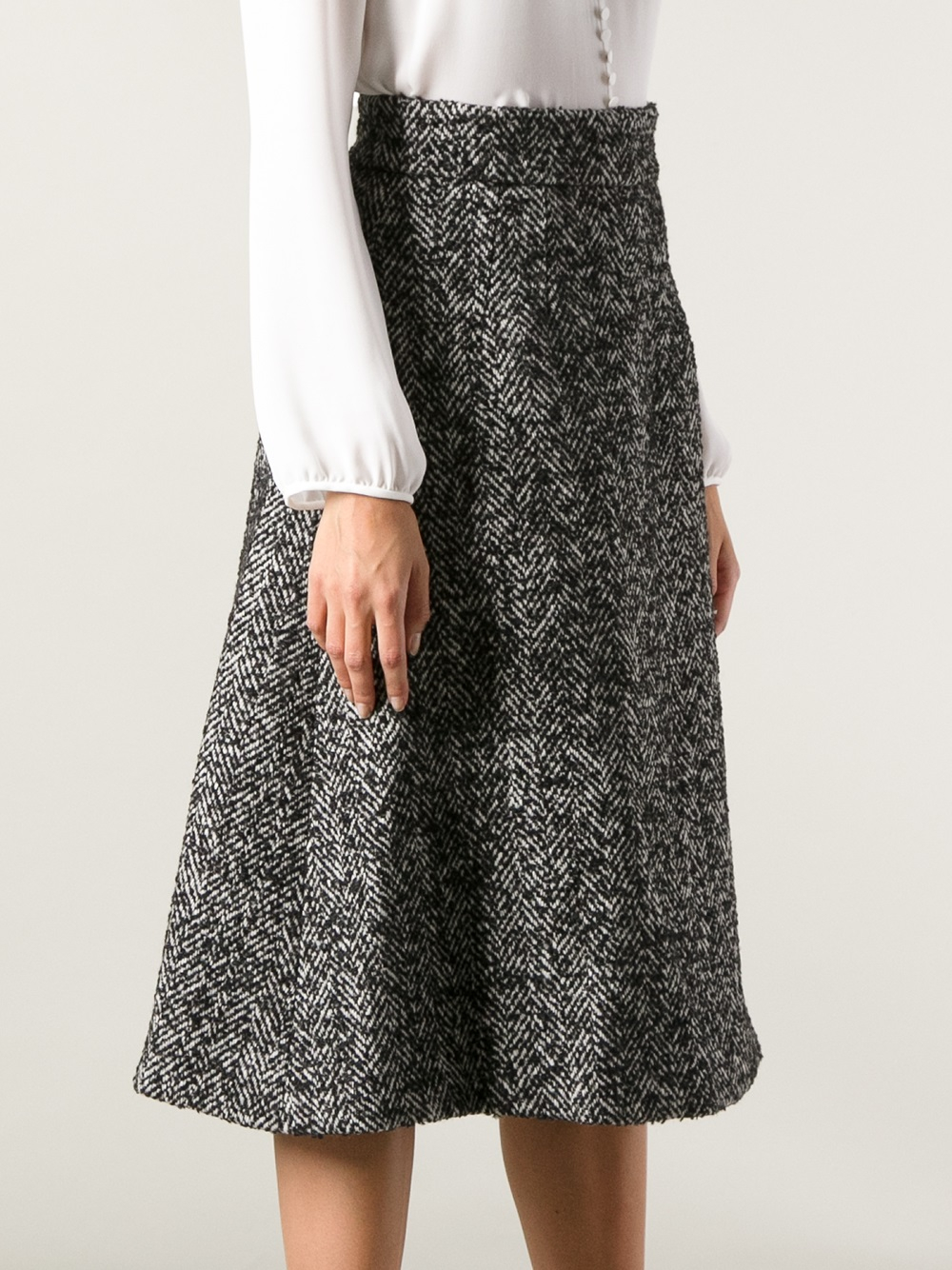 gray a line skirt