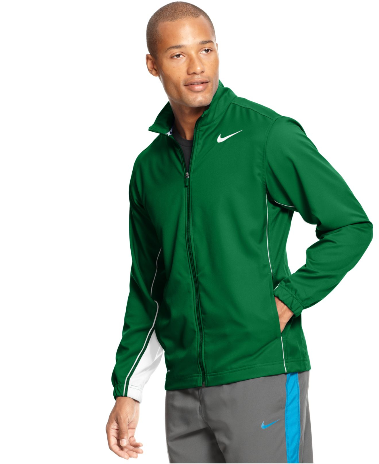 green nike track jacket