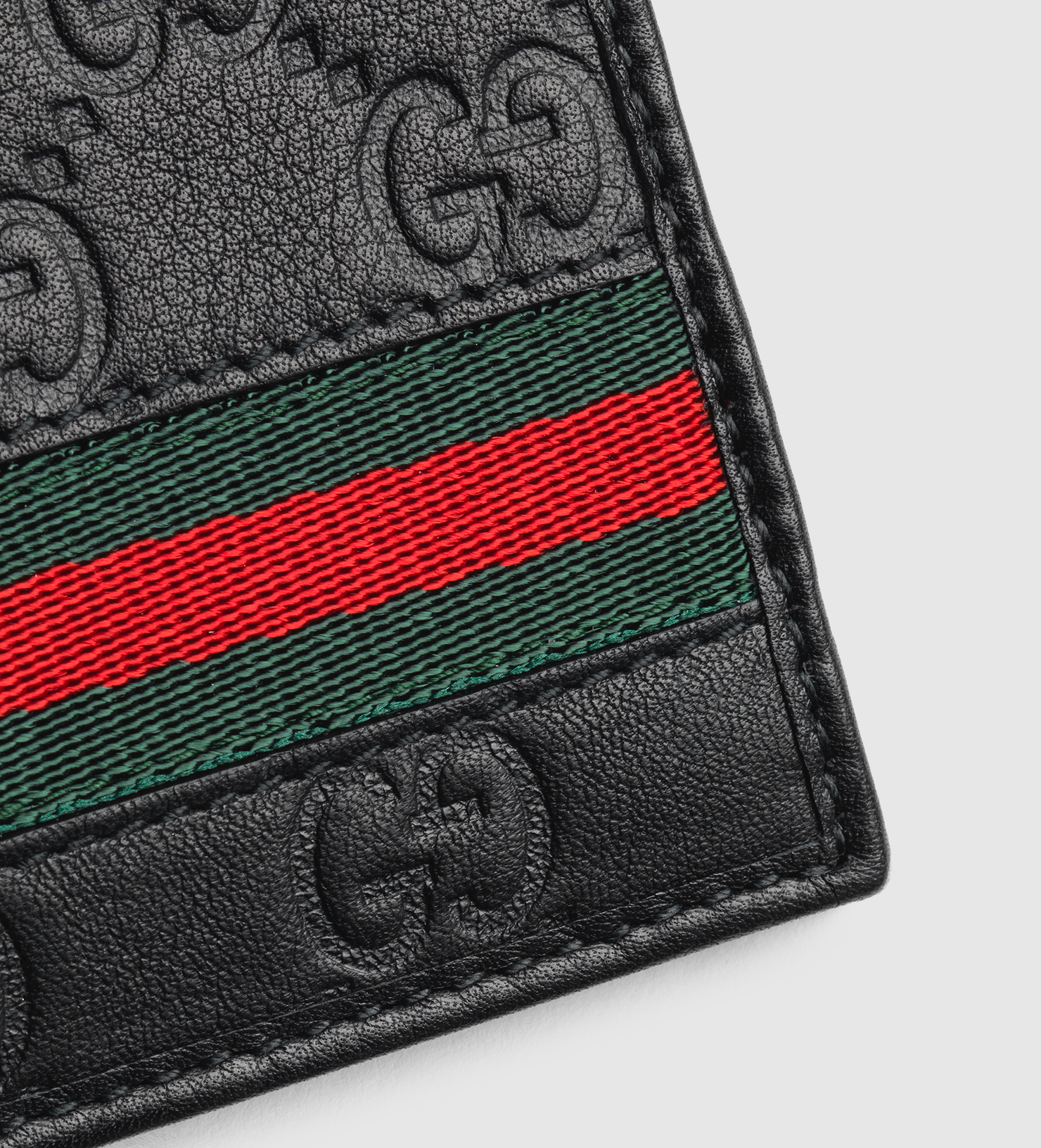 Bewust worden van nu af aan eerlijk Gucci Ssima Leather Web Bi-fold Wallet in Black for Men | Lyst