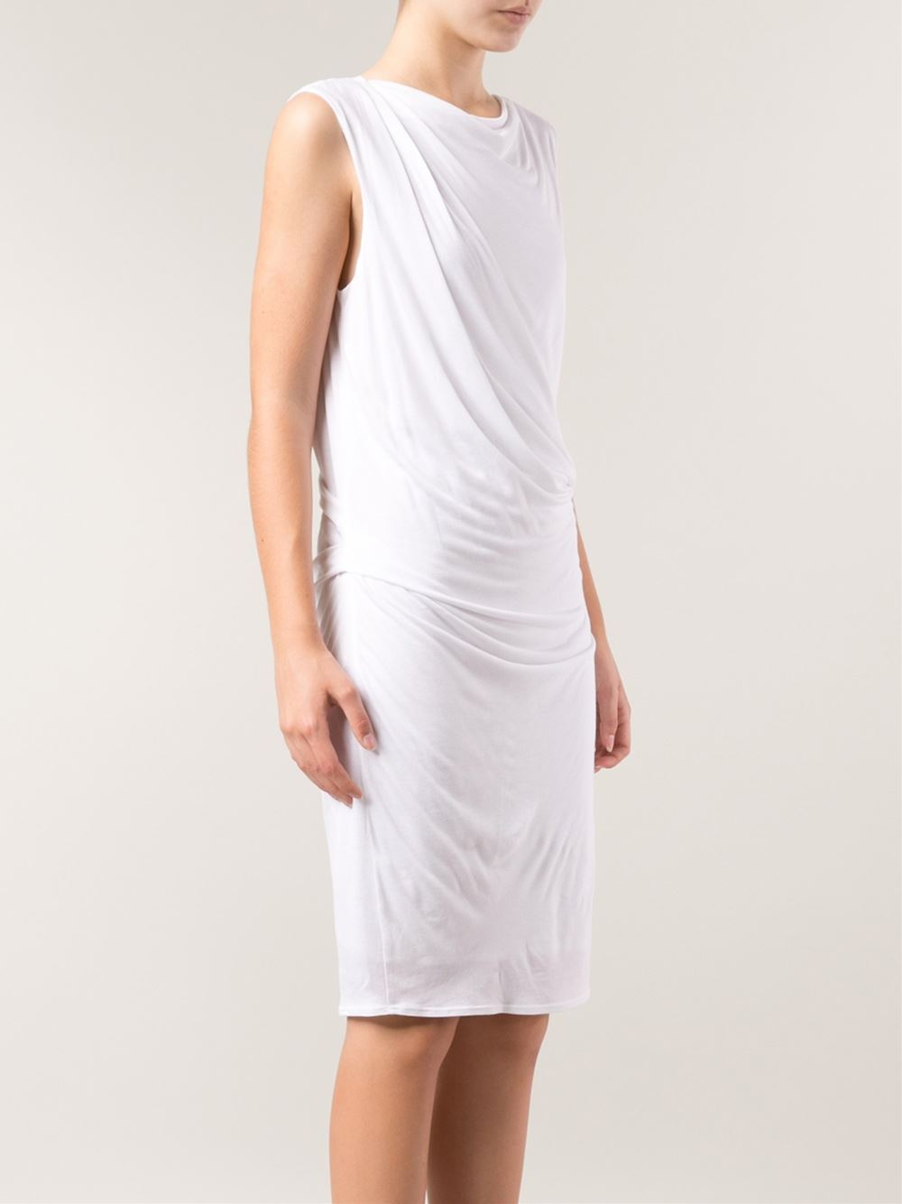 helmut lang white dress