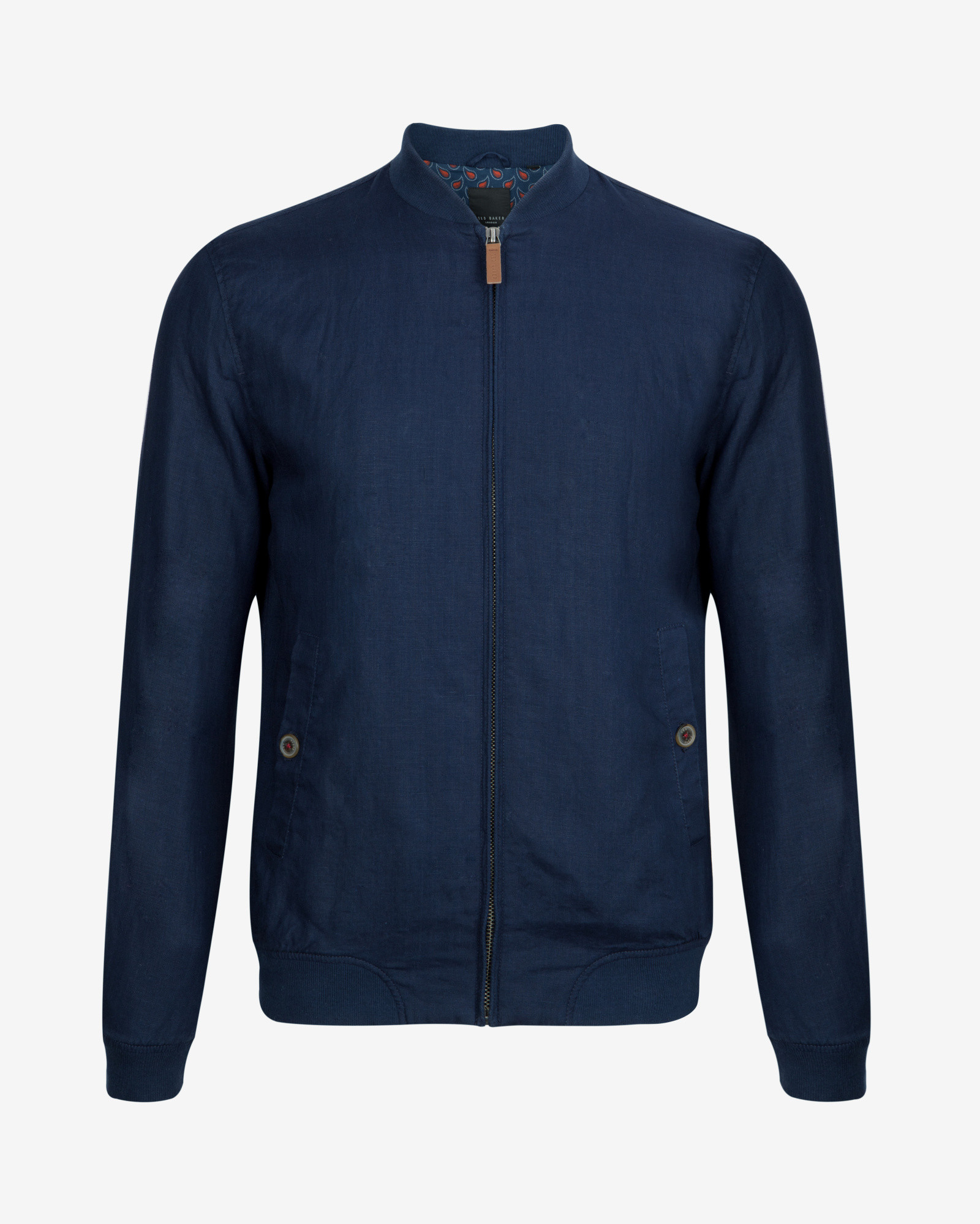 Ted Baker Linbo Linen Bomber Jacket in Blue for Men (Navy) Lyst
