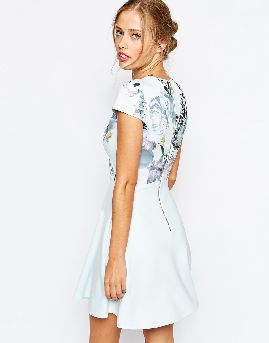 ted baker floral skater dress