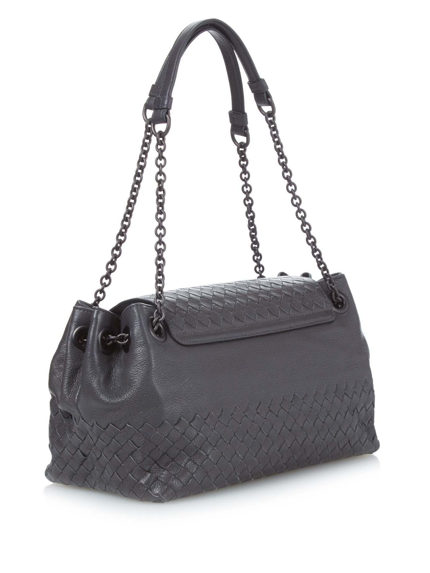 bottega veneta leather shoulder bolsa