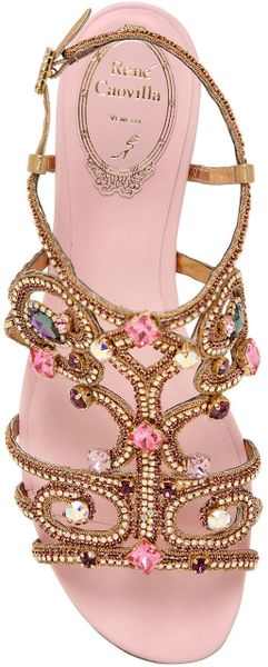 rene caovilla swarovski sandals
