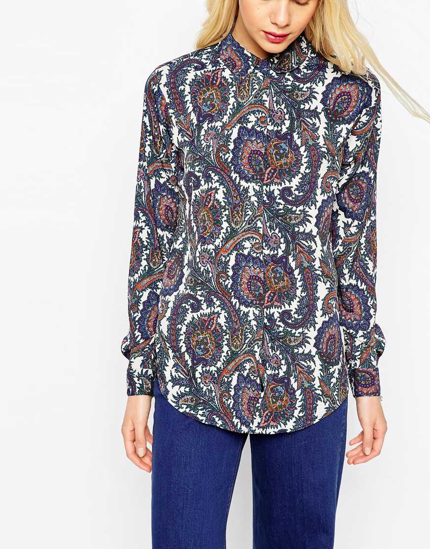 paisley print blouse