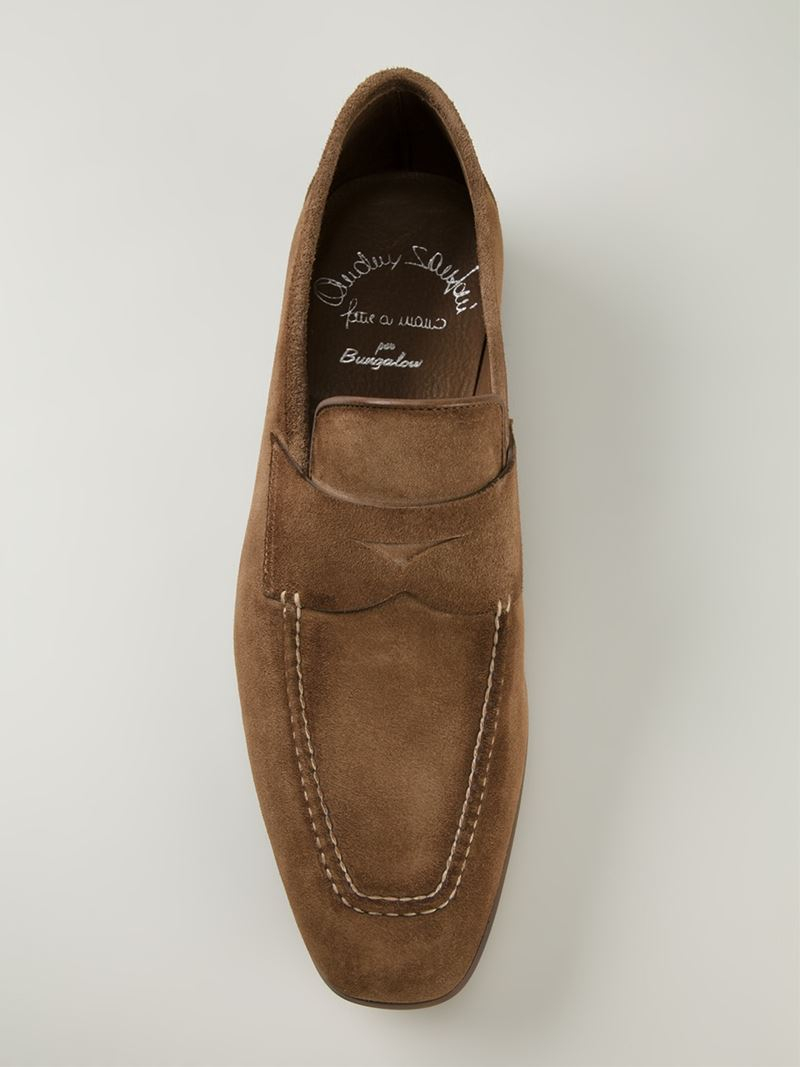 Lyst - Santoni Classic Penny Loafers in Brown for Men