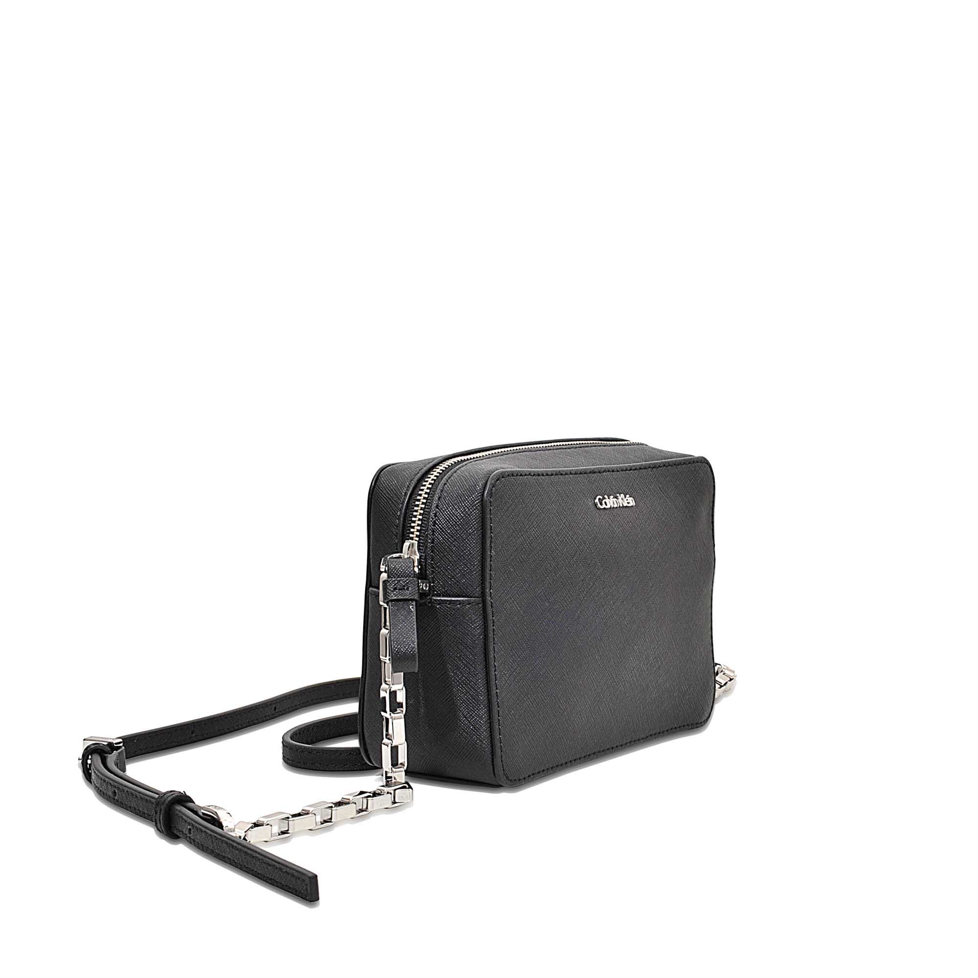 Calvin Klein Leather Sofie Mini Crossbody Bag in Black - Lyst