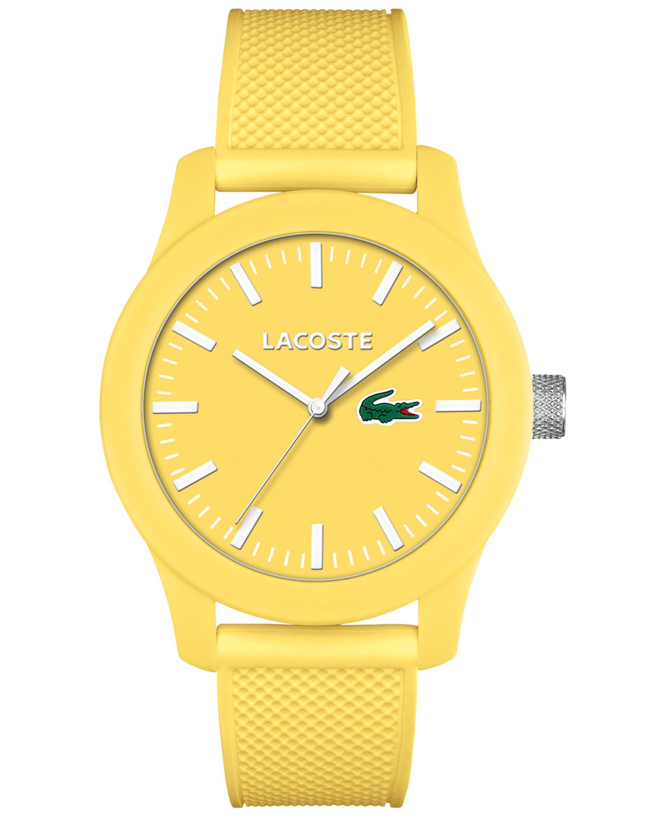 Lacoste Men's .12.12 Yellow Silicone Strap Watch 43mm 2010774 for Men | Lyst