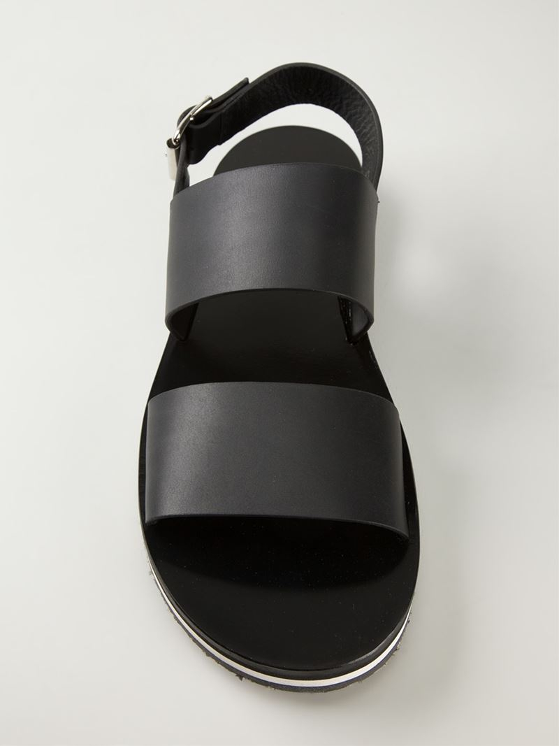 Marni Flat Sling Back Sandals in Black 