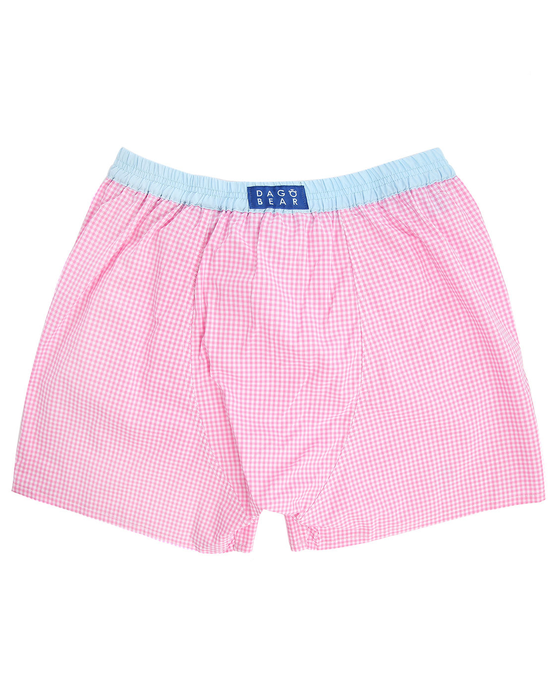 Dagobear Boxer Shorts With Pink Checks And Blue Waistband in Pink for Men Lyst