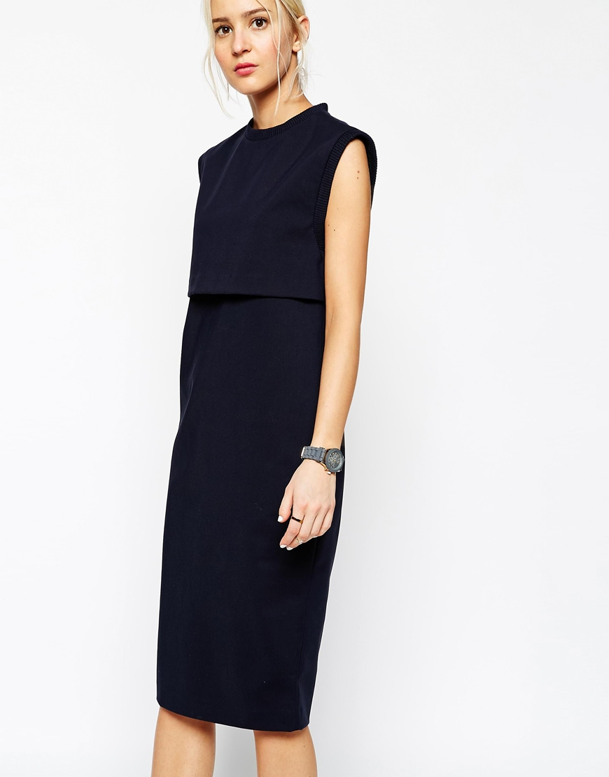 asos layered dress