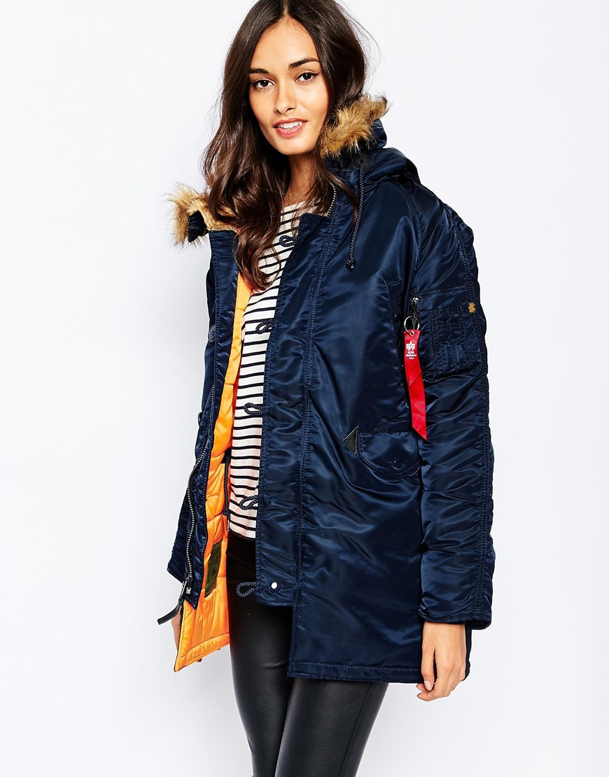 Alpha Industries N3b Vf Parka Coat With Faux Fur Hood ...