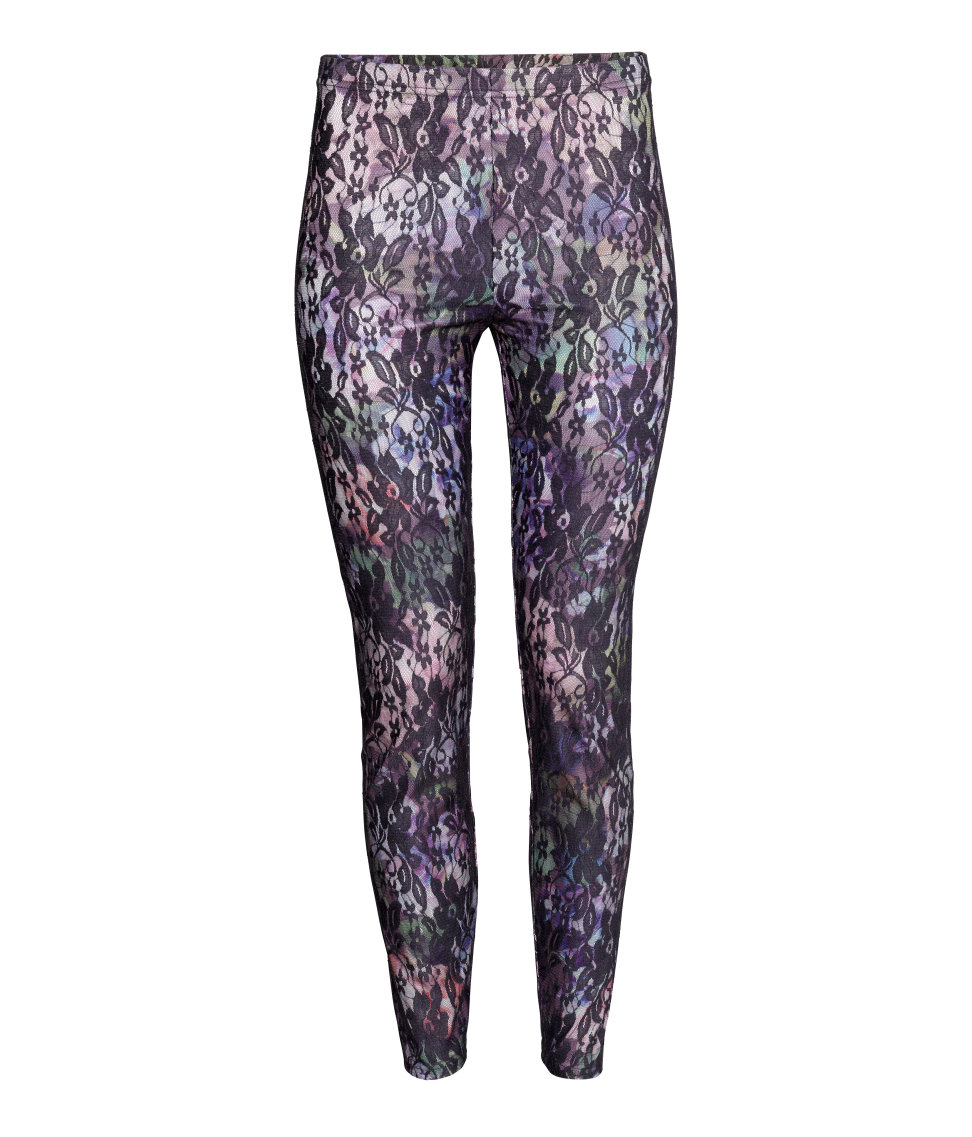 Gray Patterned Leggings | h m lace patterned leggings in blue lyst Gray Patterned Leggings | h m lace patterned leggings in blue lyst