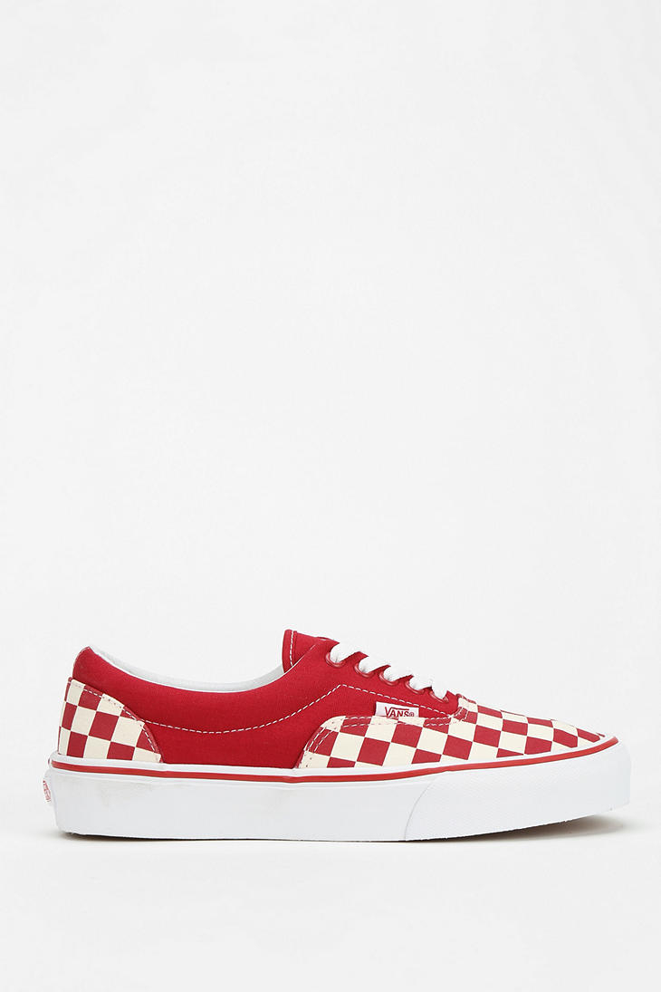 vans red checkered womens
