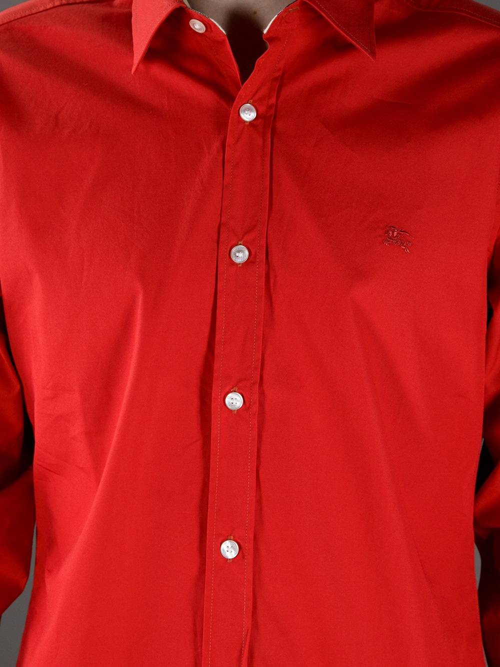 burberry brit red shirt