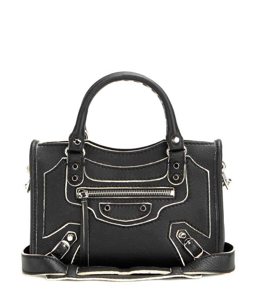 Balenciaga Classic Mini City Leather Shoulder Bag in Black | Lyst
