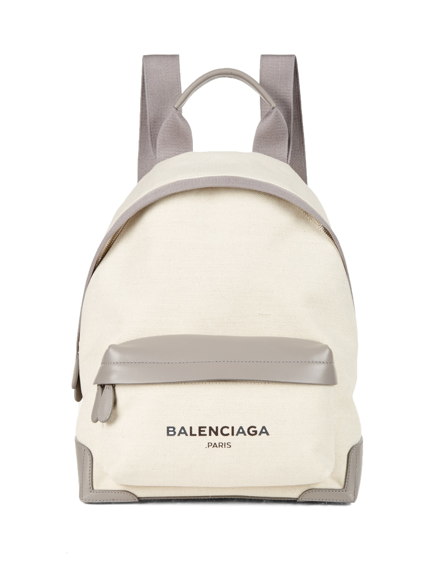 Balenciaga Navy Canvas And Leather Backpack in Gray | Lyst