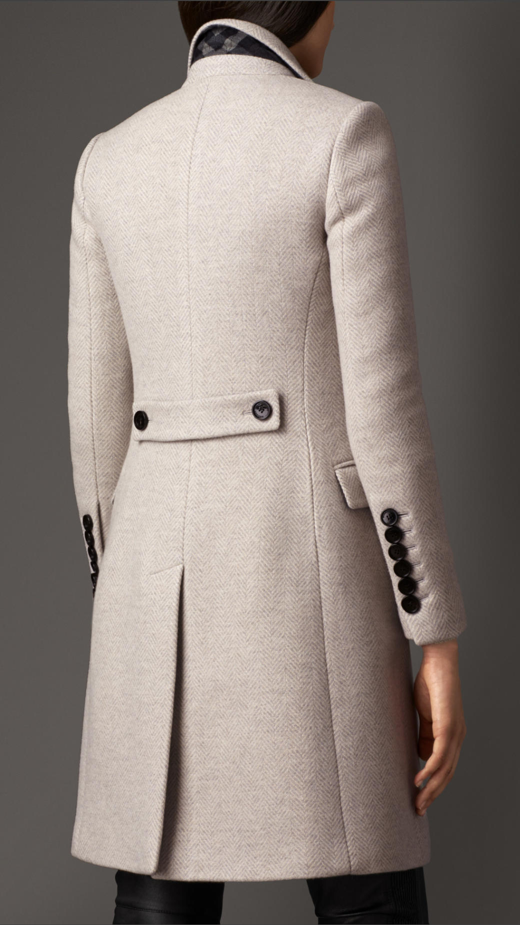 burberry herringbone wool coat