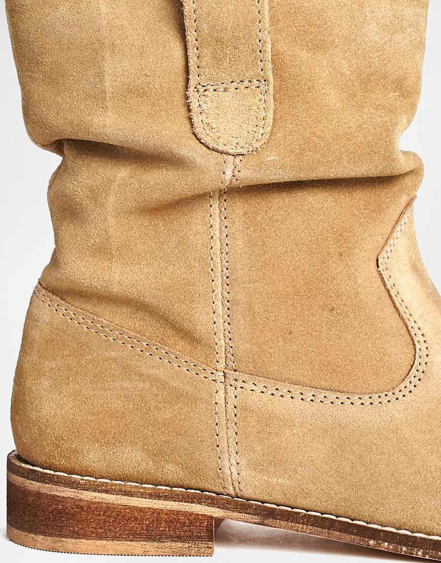 pull on suede ankle boots