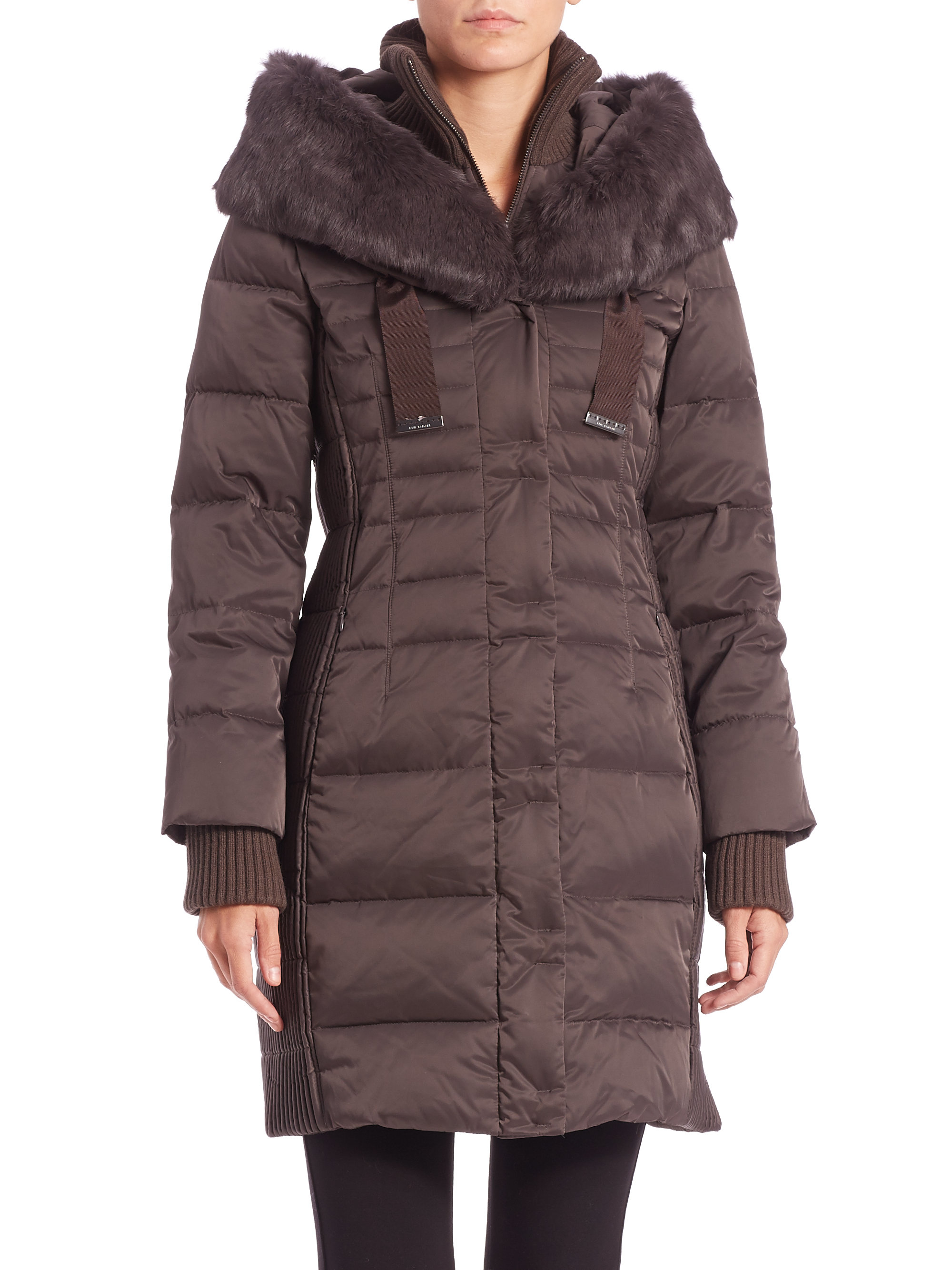 tahari puffer coat