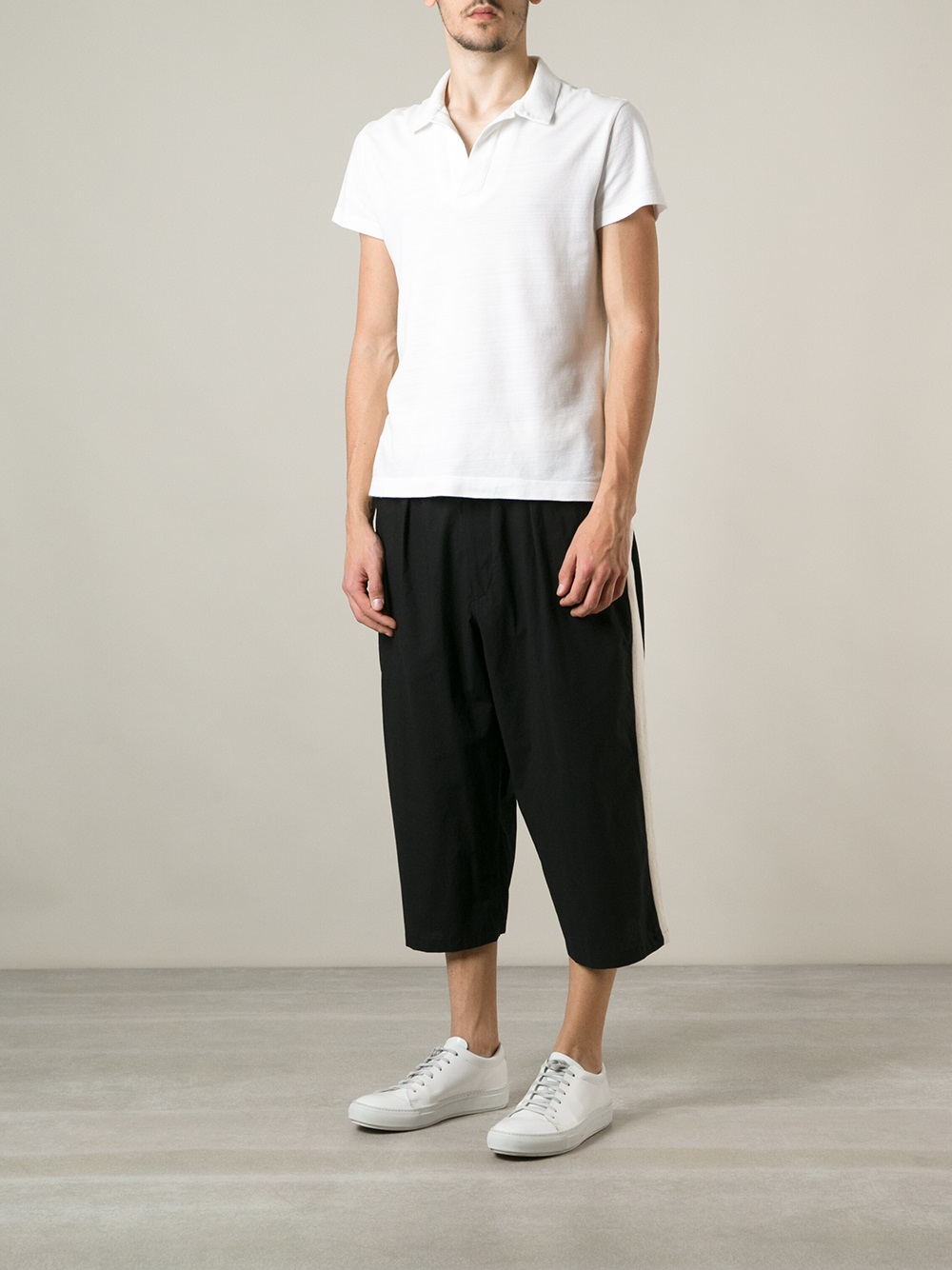loose fit cropped trousers