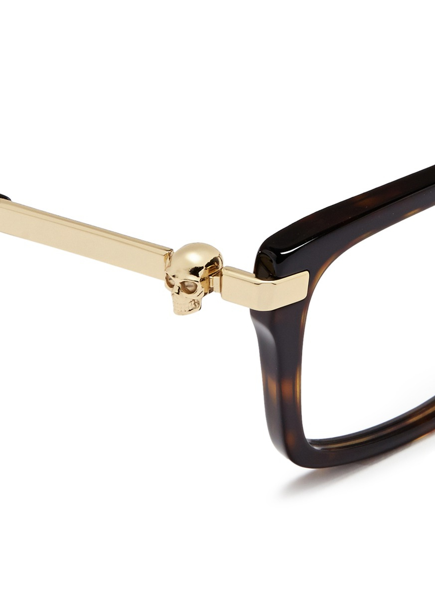 Alexander mcqueen glasses skull sales