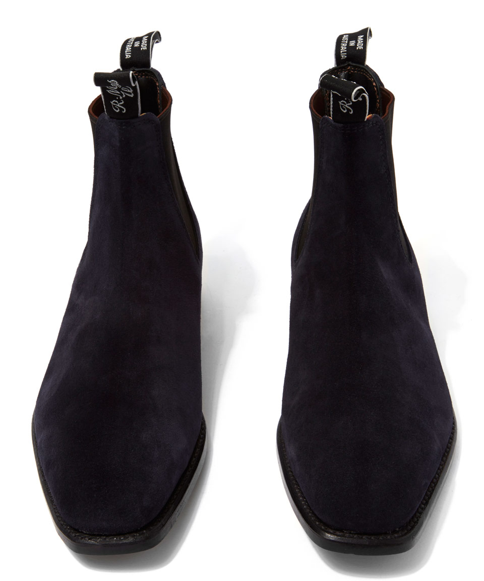 rm williams blue suede