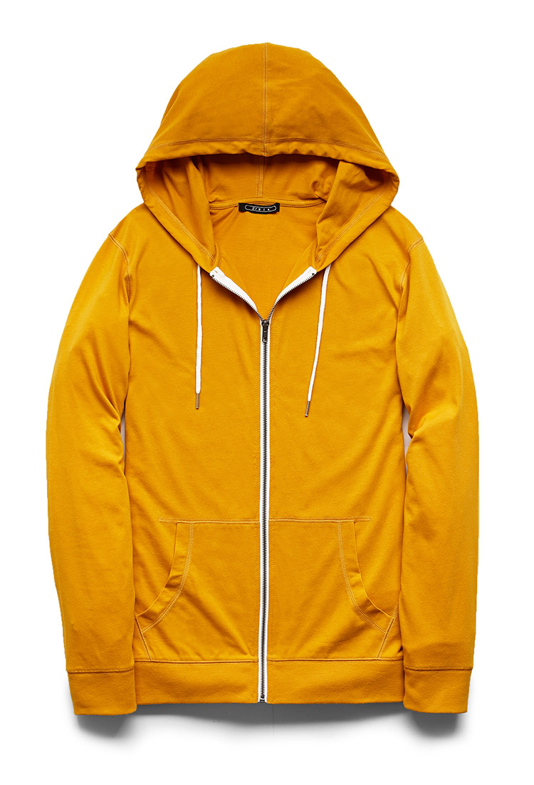 yellow zip up hoodie mens