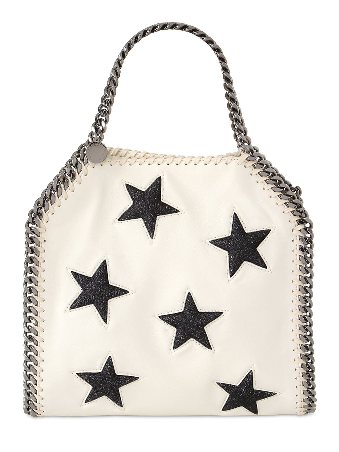 Stella McCartney Mini 3chain Falabella Stars Shoulder Bag in White | Lyst