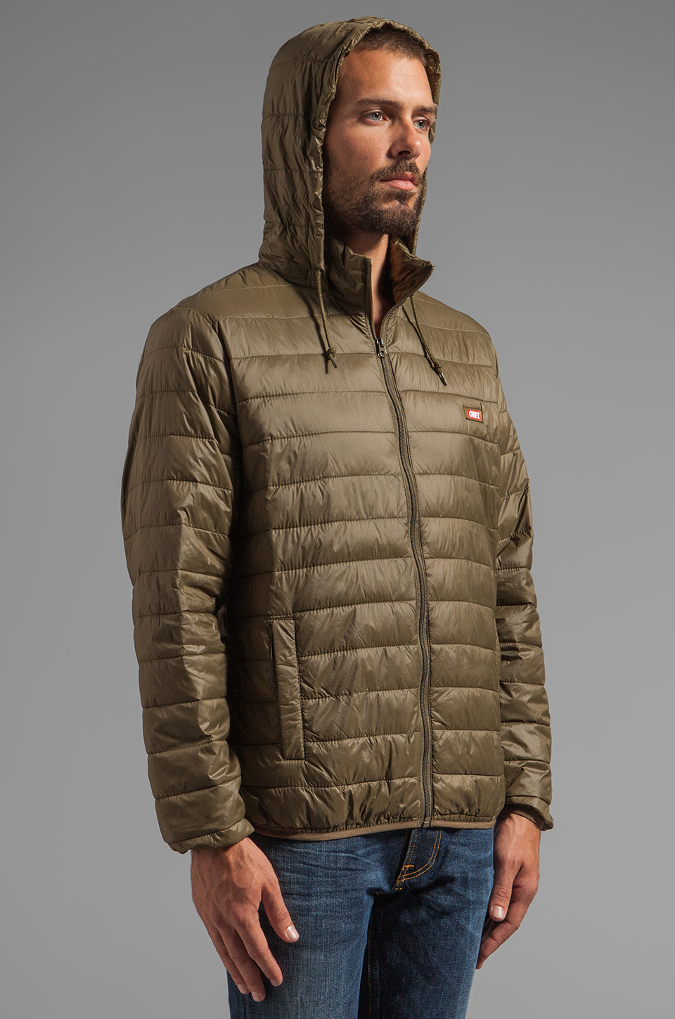 Lyst Obey Blackout Lightweight Puffer Jacket in Army in Green for Men