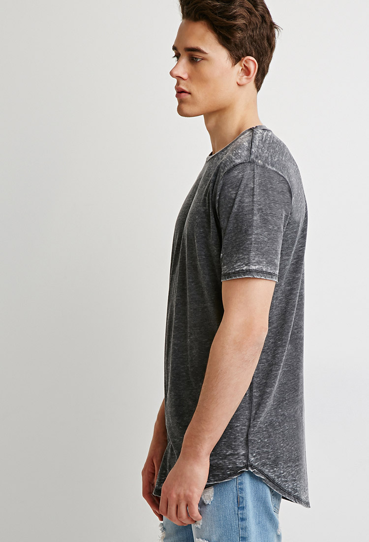 gray burnout tee