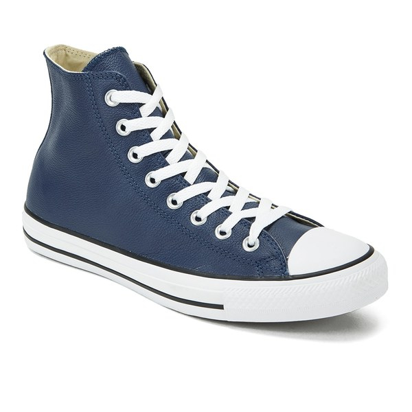 converse navy blue leather