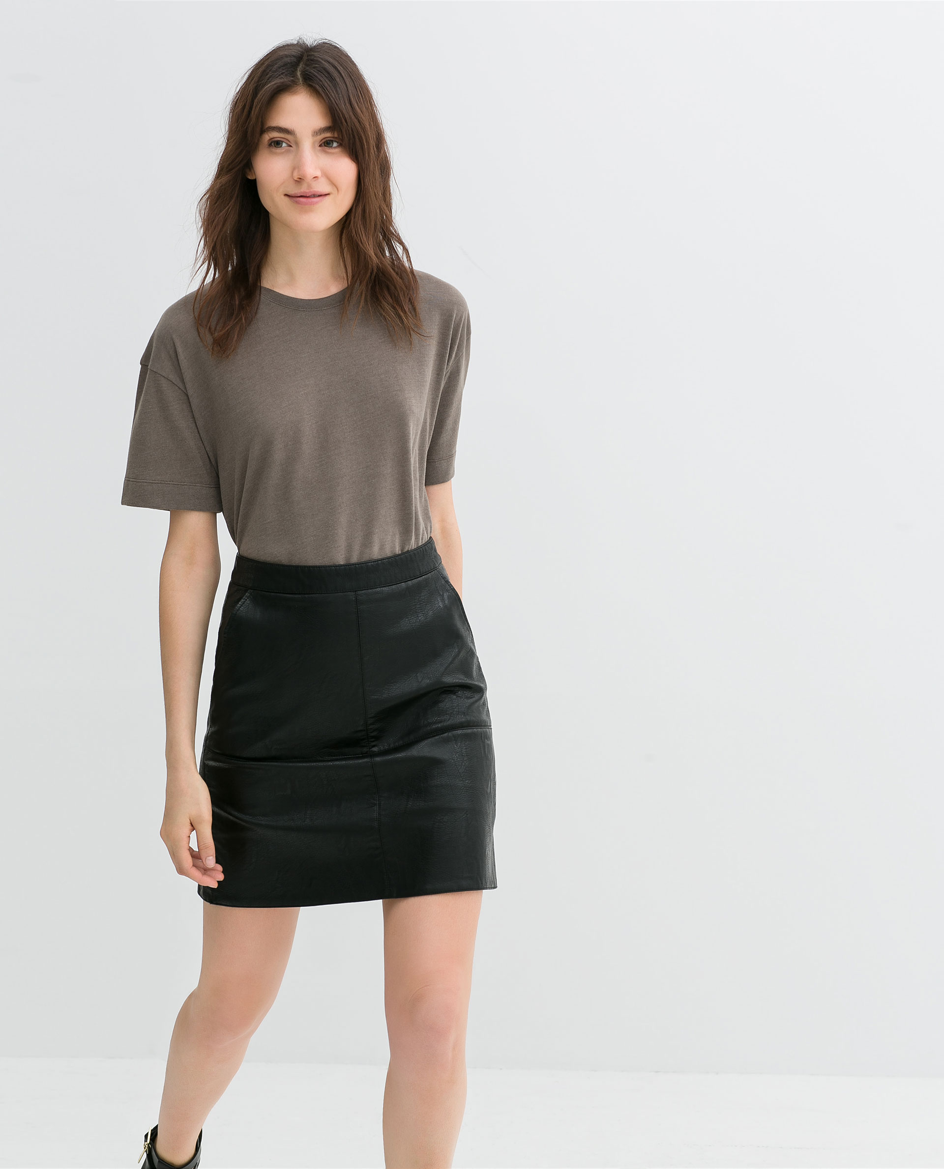 leather skirt zara