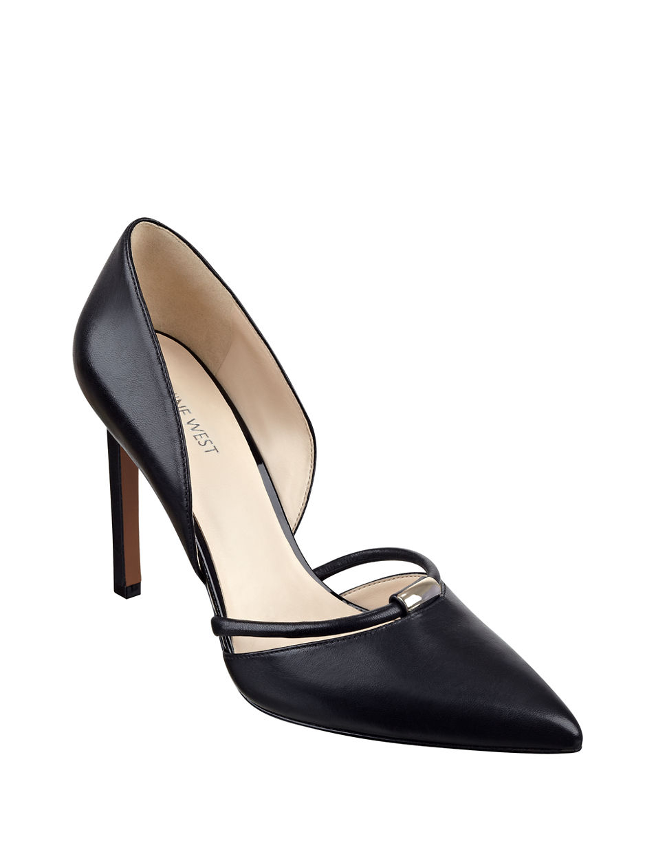 Lyst - Nine West Takeitez Leather Pointed-Toe Pumps in Black