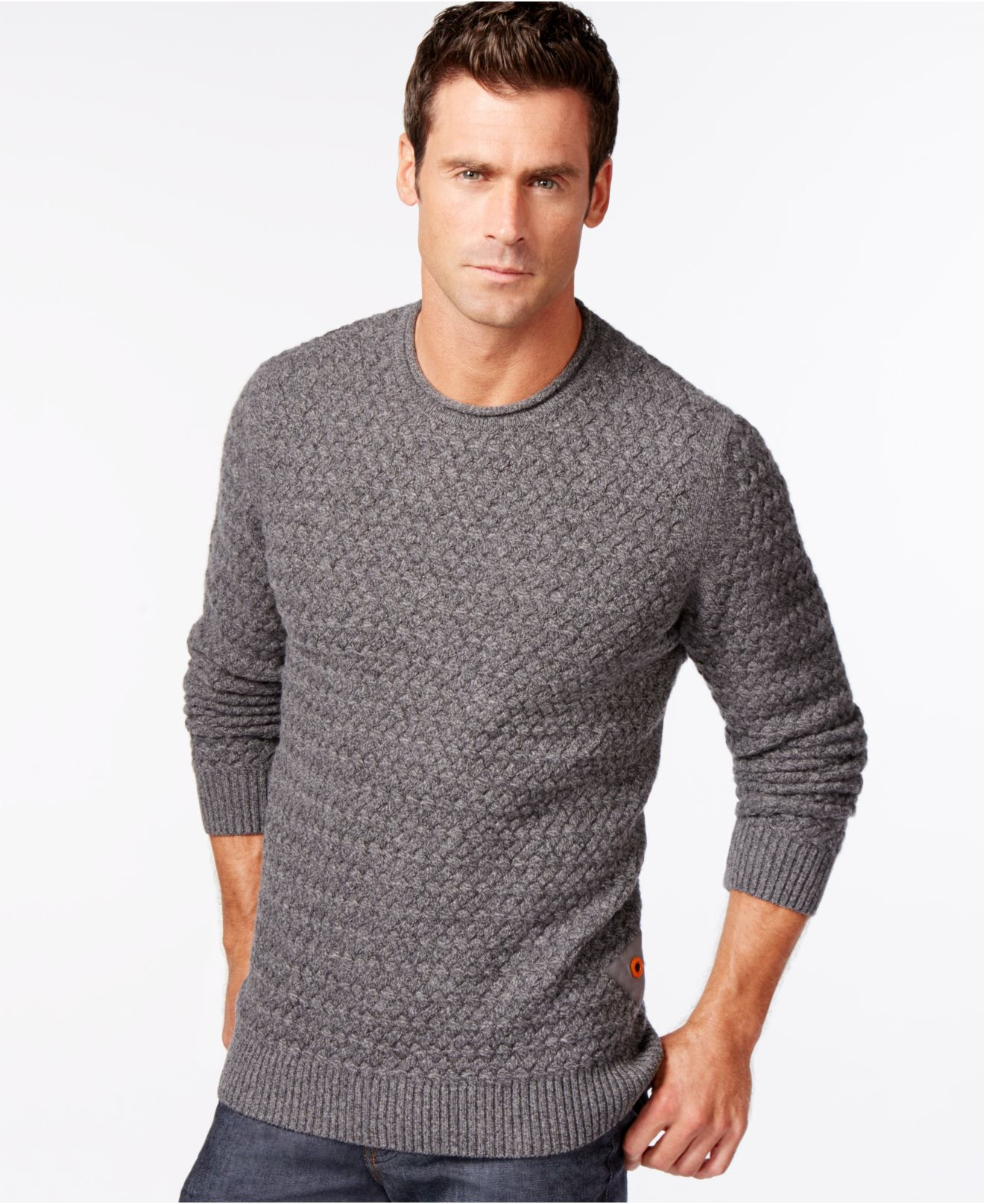 Barbour Copeland Marled Crew-neck Sweater in Gray for Men - Lyst