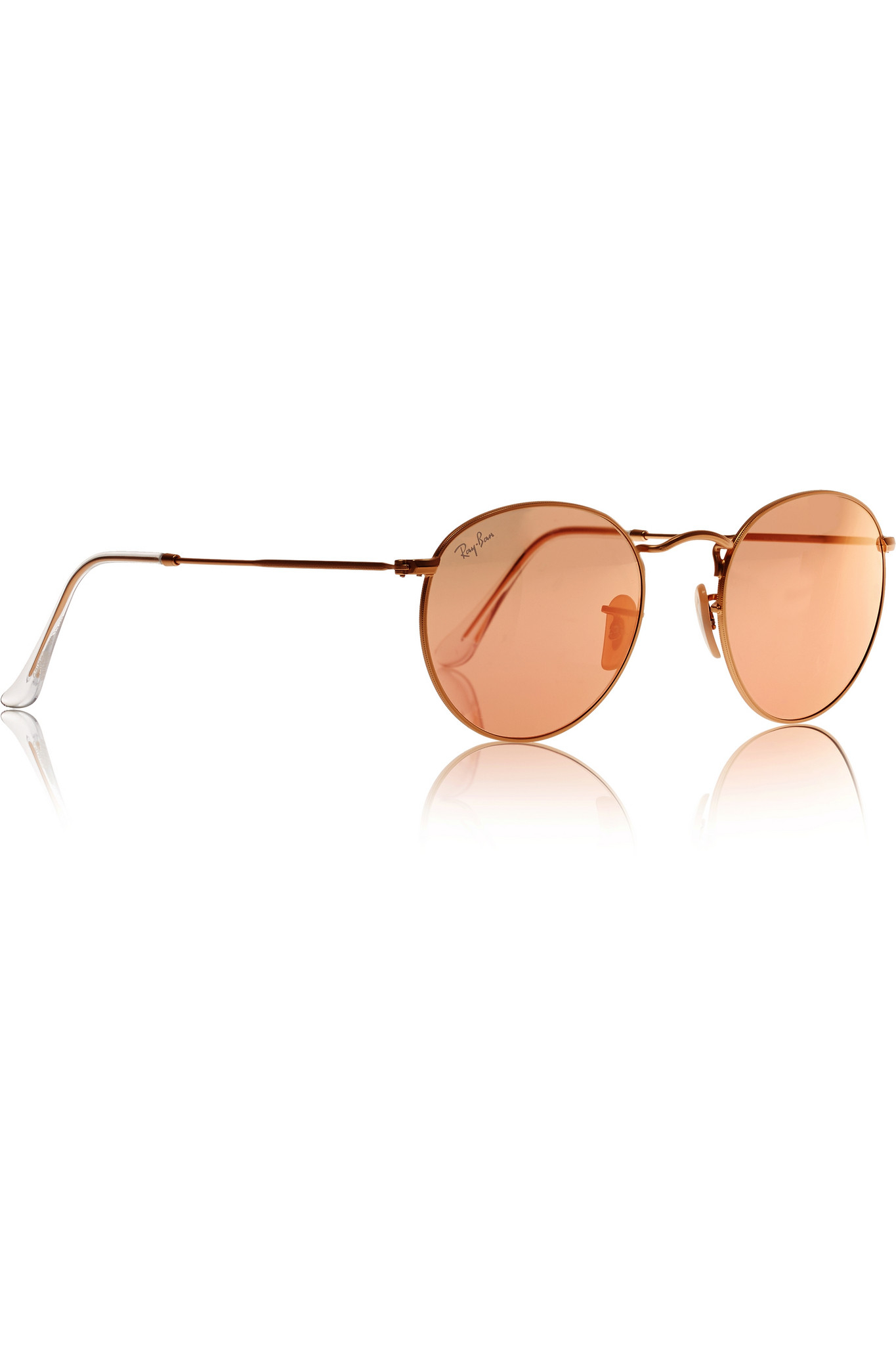 ray ban round mirrored sunglasses